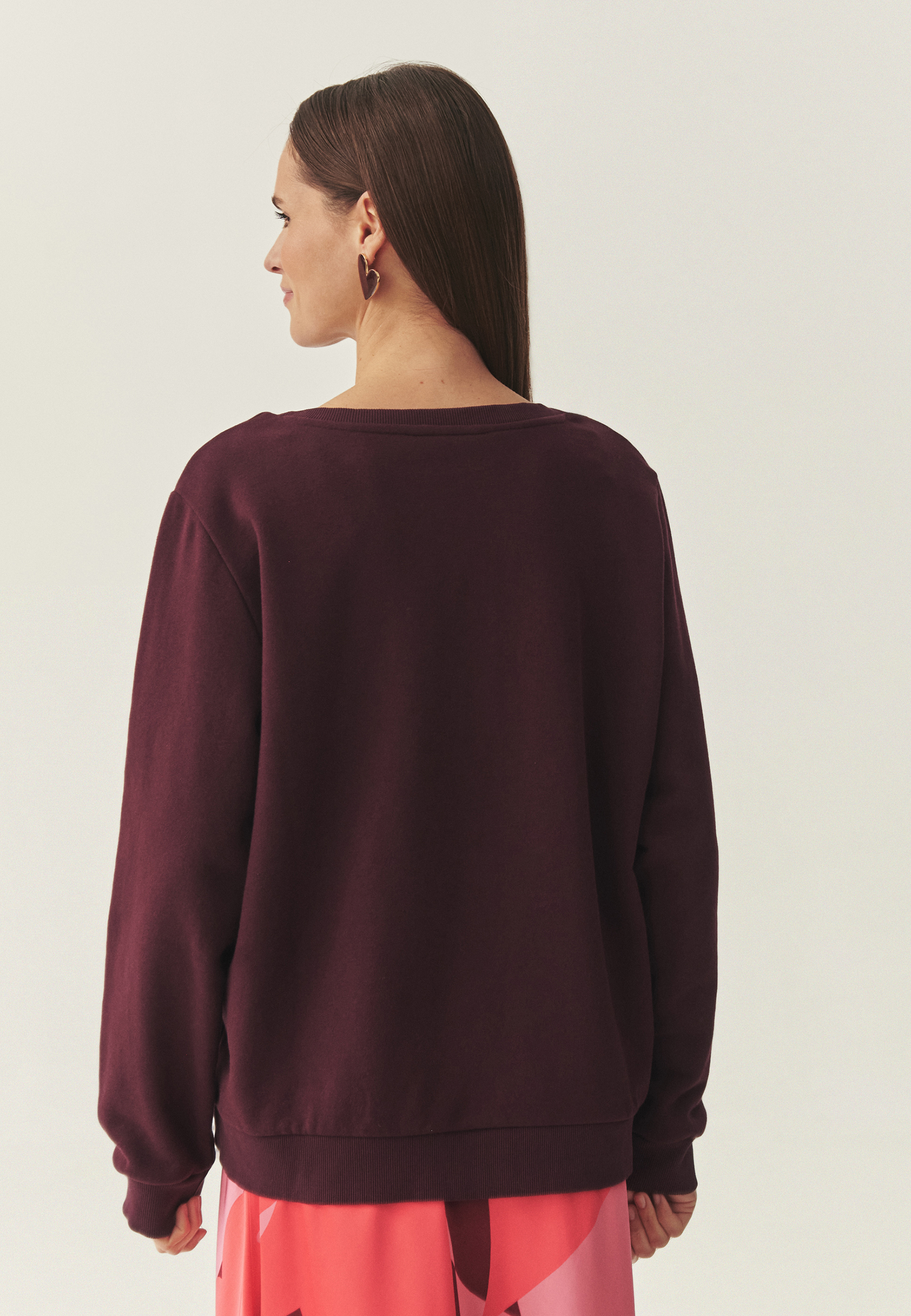 CASUALOWA WZORZYSTA BLUZA- ELTER CZERWONY 2