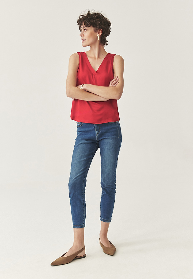DENIM SKINNY TROUSERS - SARO 1 DENIM SKINNY TROUSERS - SARO 1 BLUE 1