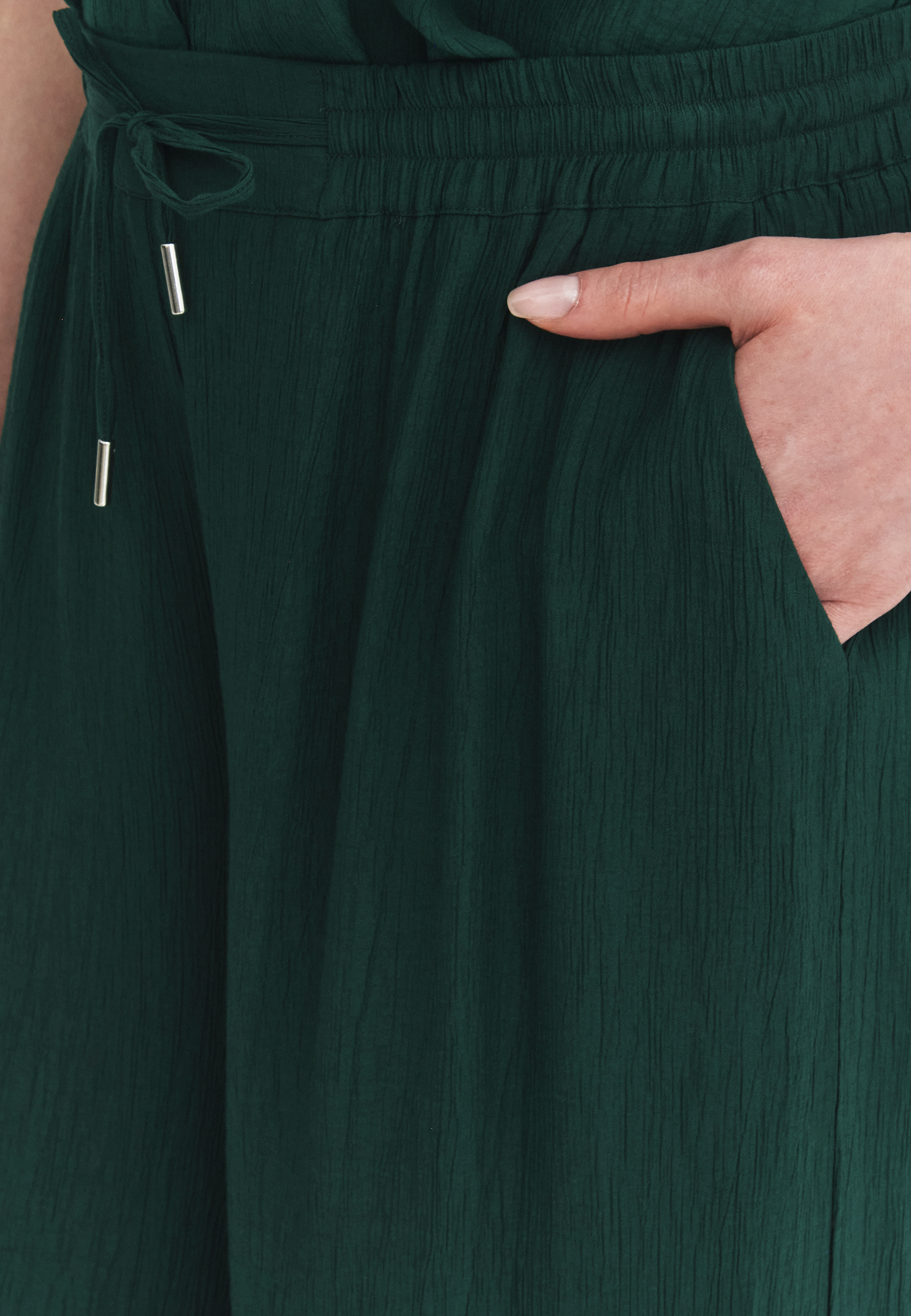 PANTALONI CREPONAȚI DIN VISCOZĂ LENZING™ ECOVERO™ - MINTONA