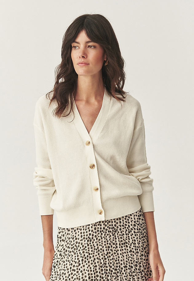 BAVLNENÝ KARDIGÁN - PONKONI BAVLNENÝ KARDIGÁN - PONKONI ECRU 2