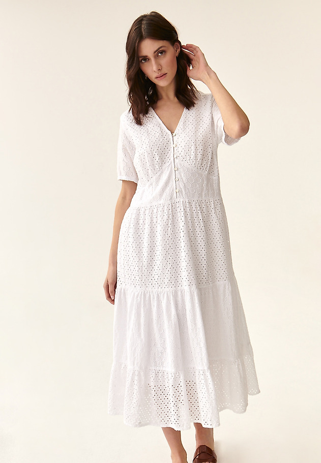 ROCHIE DE VARĂ CU BRODERIE RICHELIEU MONTREA ROCHIE DE VARĂ CU BRODERIE RICHELIEU MONTREA ALB 5