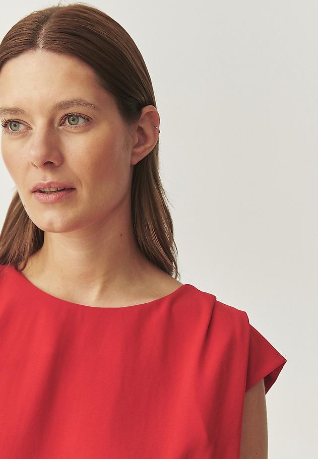 WOVEN BLOUSE WITH A CREASE — CALIMA WOVEN BLOUSE WITH A CREASE — CALIMA CZERWONY 5