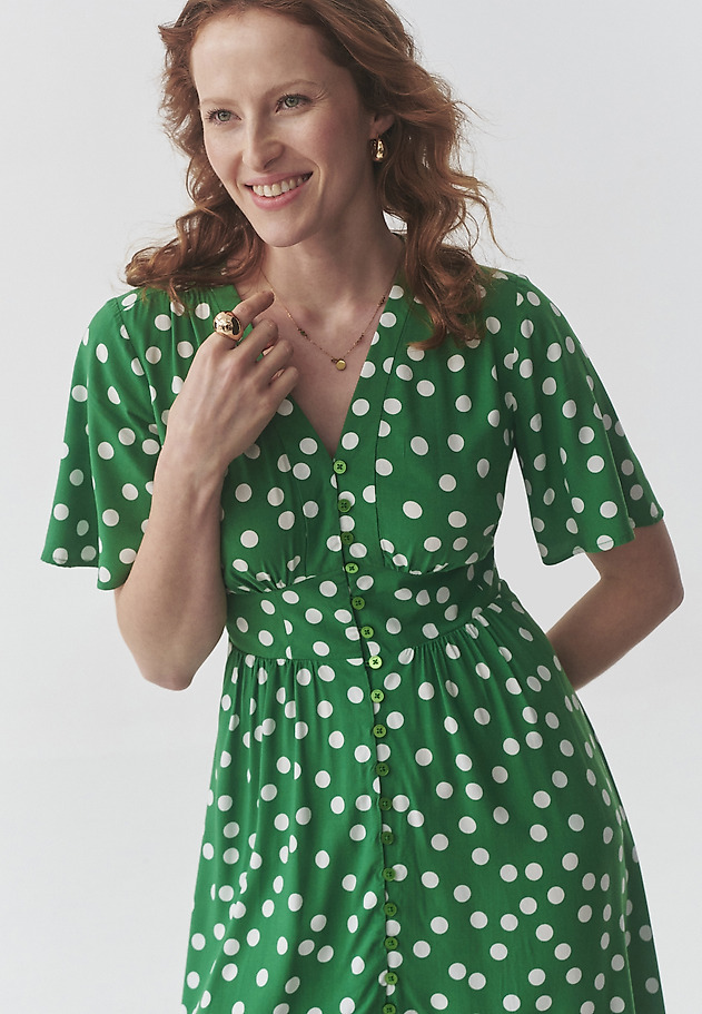 VISCOSE POLKA DOTS DRESS - NAELA VISCOSE POLKA DOTS DRESS - NAELA MULTIKOLOR 7