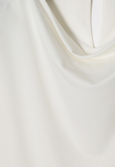 LADIES’ BLOUSE WITH WATER NECKLINE - HAIDIKA ECRU 2