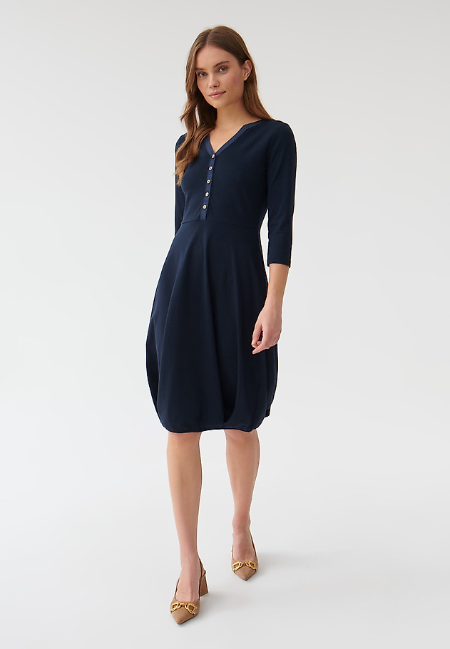 ROCHIE TRICOTATĂ CU NASTURI LANISTIKO ROCHIE TRICOTATĂ CU NASTURI LANISTIKO BLEUMARIN 1