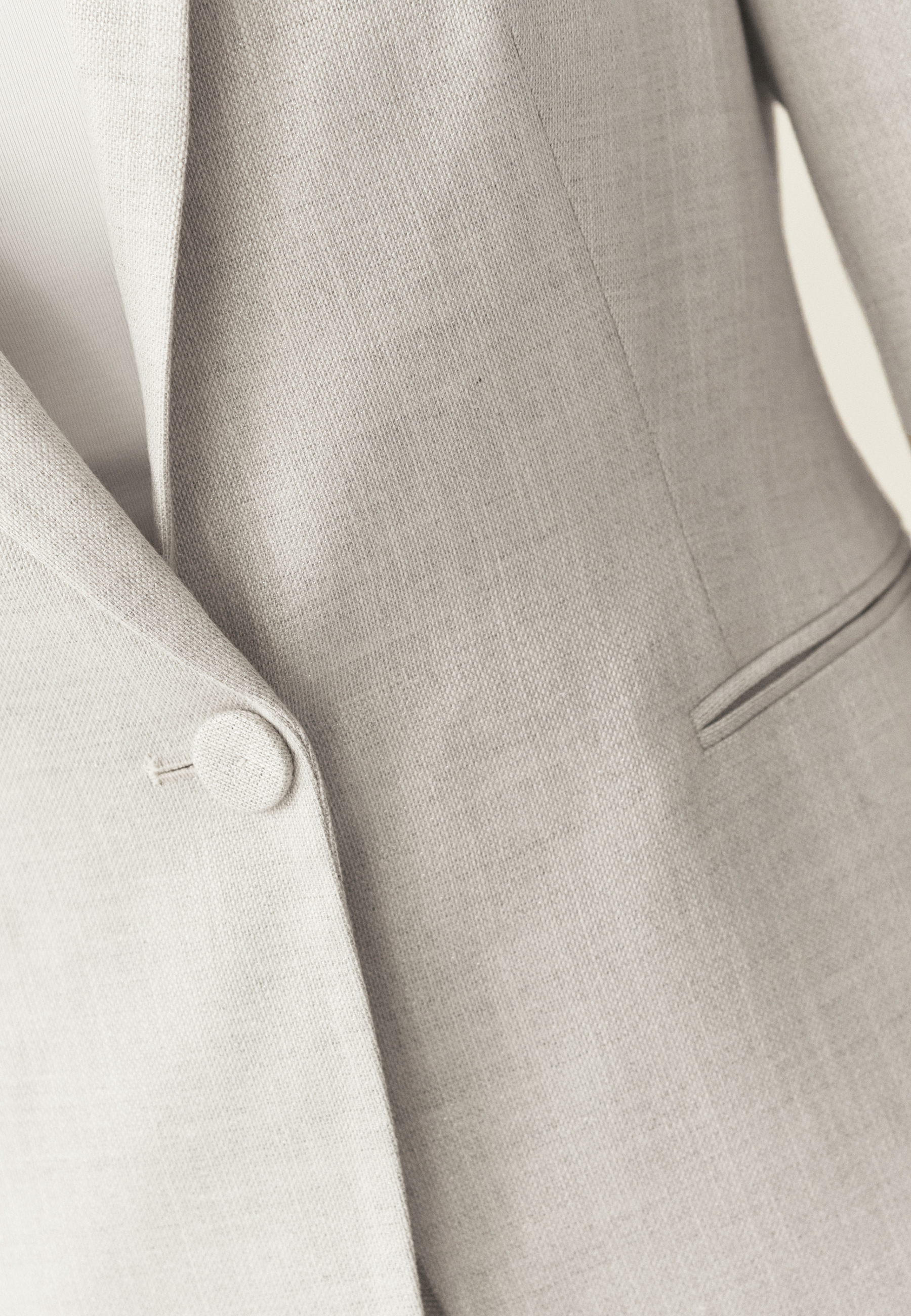 żakiet damski tkaninowy LAMIANORE BEŻOWY 2