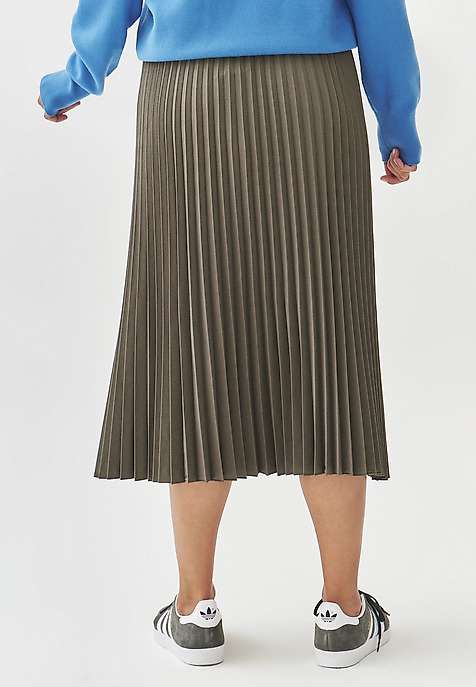 FABRIC SKIRT WITH PLEATS OF THE SOLEY TYPE - RIDIO 3 KHAKI 2