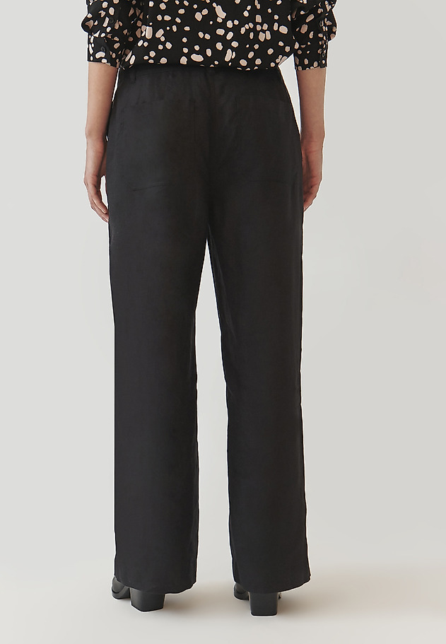 BREATHABLE LADIES’ LINEN PANTS - TORKO BREATHABLE LADIES’ LINEN PANTS - TORKO CZARNY 3