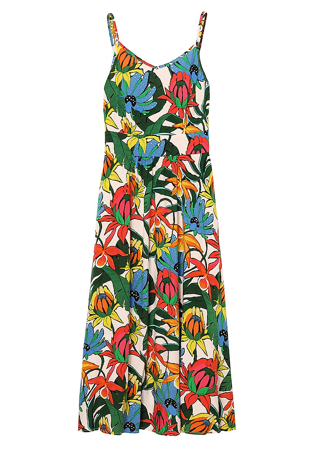 LADIES' FLORAL DRESS WITH SHOULDER STRAPS PELA LADIES' FLORAL DRESS WITH SHOULDER STRAPS PELA MULTIKOLOR 8