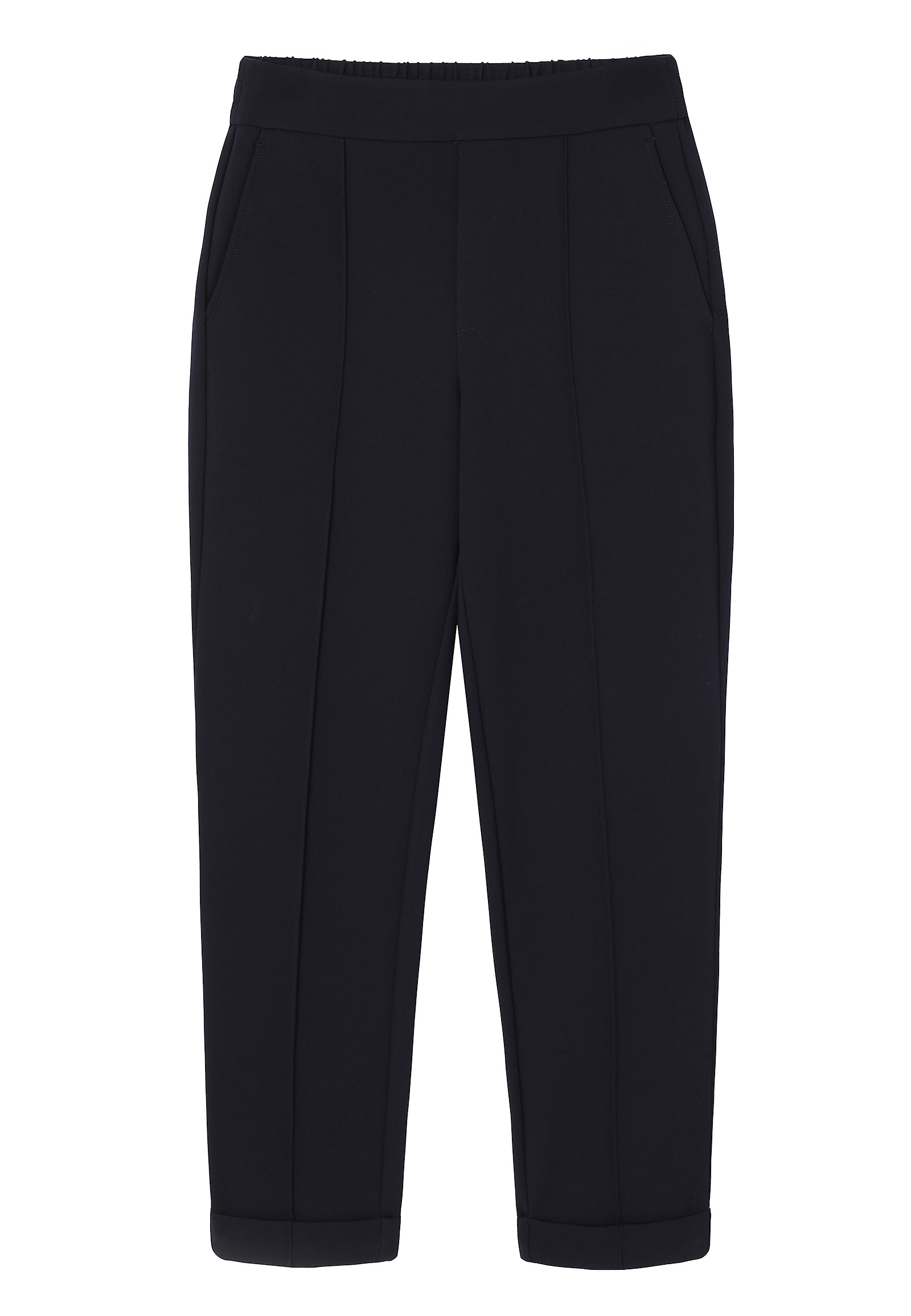CUFFED KNIT CIGARETTE PANTS - LILO CUFFED KNIT CIGARETTE PANTS - LILO NAVY BLUE 113153