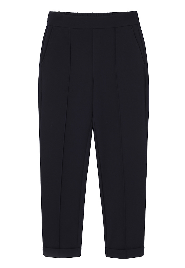 CUFFED KNIT CIGARETTE PANTS - LILO CUFFED KNIT CIGARETTE PANTS - LILO NAVY BLUE 5