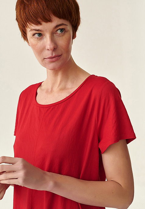 PRUŽNÉ MAXI ŠATY GARDINA ČERVENÁ 2