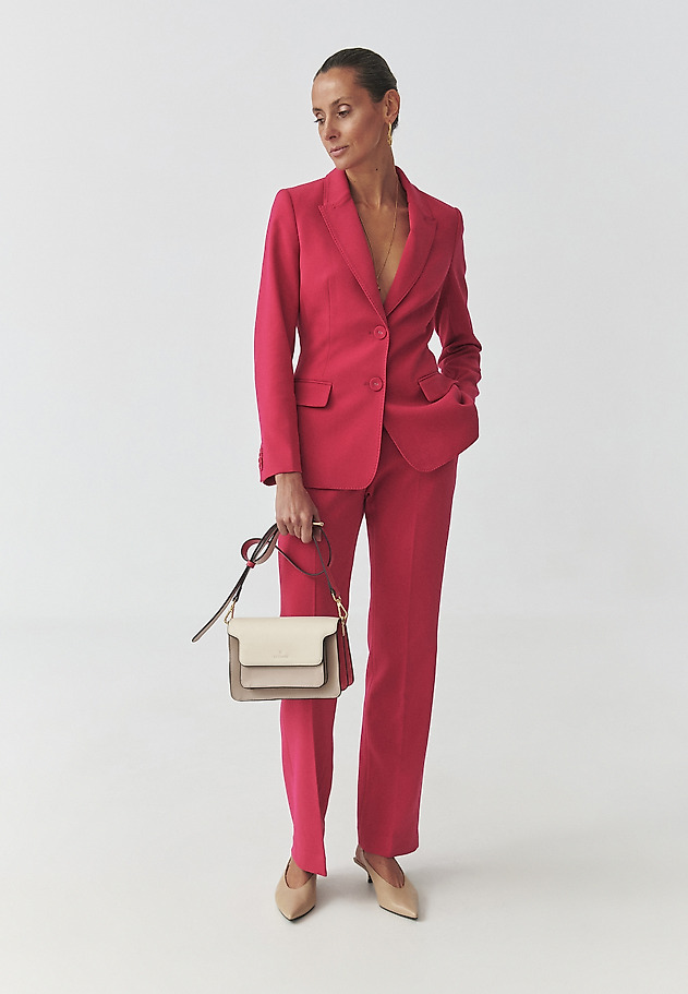 FUCHSIA SUIT TROUSERS - LAURANIA 2 FUCHSIA SUIT TROUSERS - LAURANIA 2 CZERWONY 1