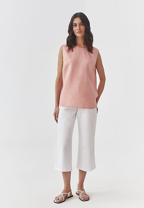 CLASSIC LADIES’ SLEEVELESS BLOUSE - GERDI PINK 2