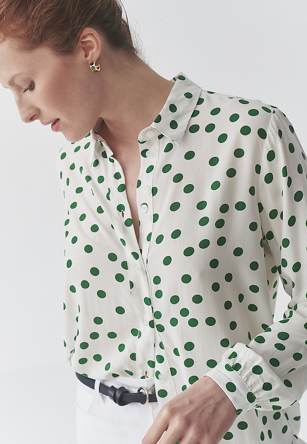 VISCOSE SHIRT WITH GREEN POLKA DOTS - DOTTA VISCOSE SHIRT WITH GREEN POLKA DOTS - DOTTA MULTIKOLOR 6