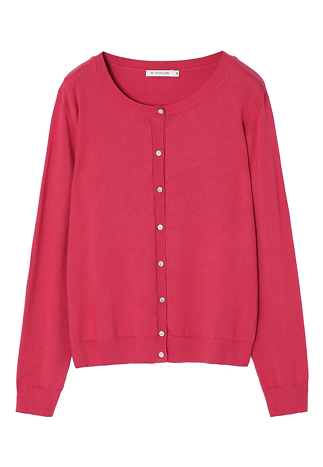 LADIES’ SWEATER WITH BUTTONS - KONTROKO LADIES’ SWEATER WITH BUTTONS - KONTROKO RÓŻOWY 6