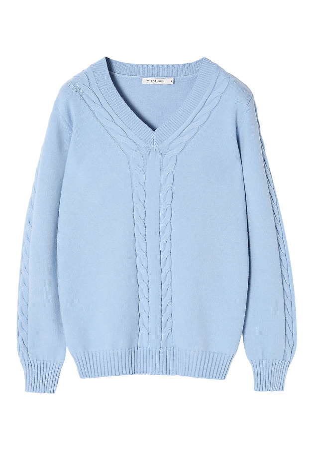 LADIES’ SWEATER IN CABLE KNIT STRUCTURE - WIRA LADIES’ SWEATER IN CABLE KNIT STRUCTURE - WIRA NIEBIESKI 6