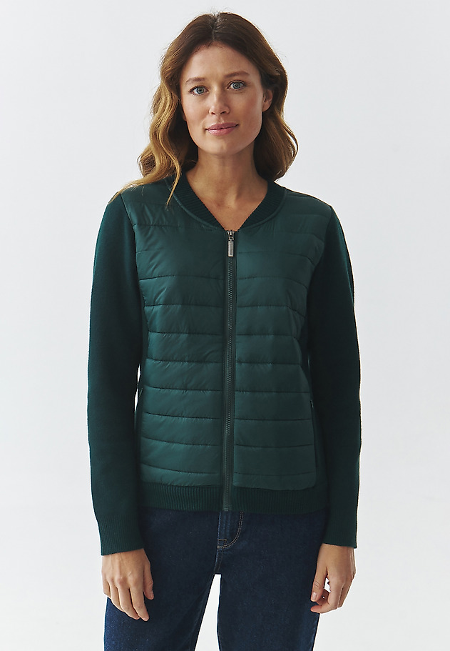 LADIES' JUMPER WITH QUILTED FRONT - KADEKO LADIES' JUMPER WITH QUILTED FRONT - KADEKO ZIELONY 3
