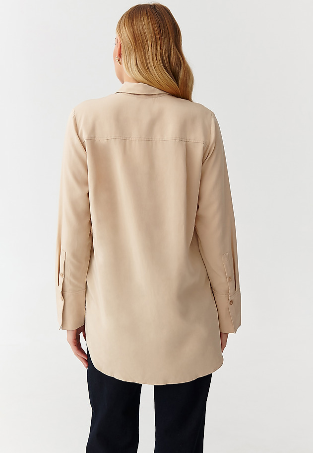 LONG LADIES’ SHIRT - MALIBU 5 LONG LADIES’ SHIRT - MALIBU 5 BEŻOWY 4