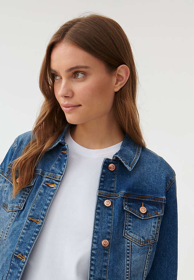 GEACĂ DE DAMĂ DIN DENIM BESKA GEACĂ DE DAMĂ DIN DENIM BESKA ALBASTRU 5