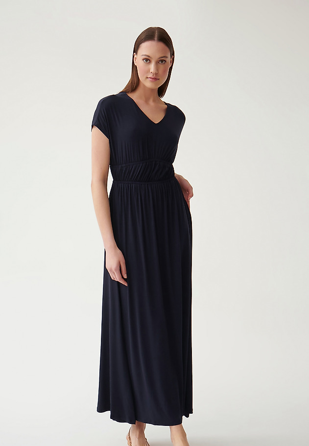 LADIES' SHORT SLEEVE MAXI DRESS REN LADIES' SHORT SLEEVE MAXI DRESS REN GRANATOWY 4