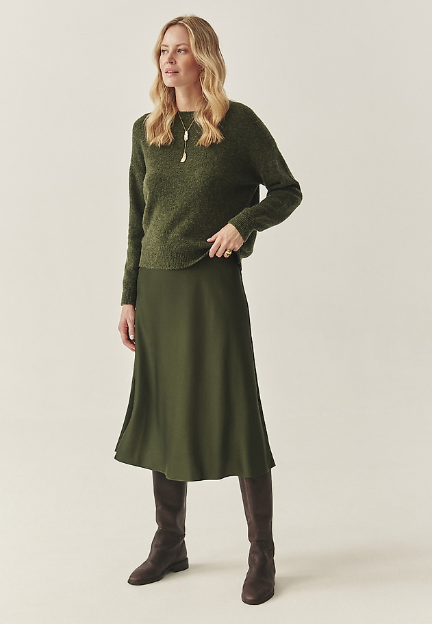 SWETER Z WEŁNĄ I ALPAKĄ - NELL SWETER Z WEŁNĄ I ALPAKĄ - NELL ZIELONY 4