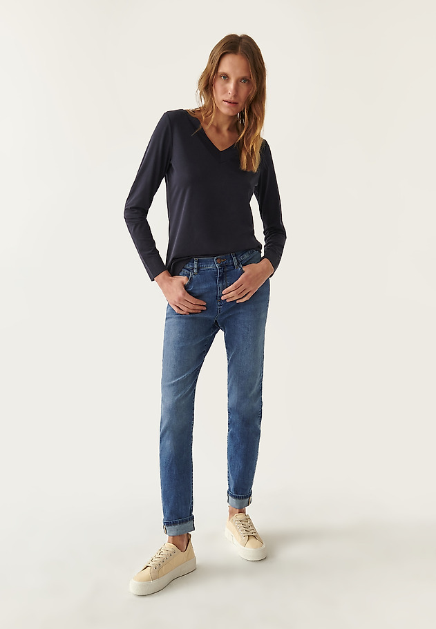 PANTALONI DE DAMĂ DIN DENIM DE DAMĂ ALANA 1 PANTALONI DE DAMĂ DIN DENIM DE DAMĂ ALANA 1 ALBASTRU 2