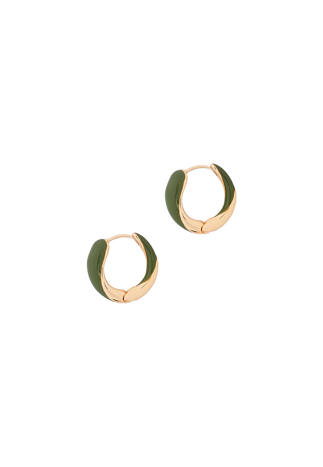 ROUND EARRINGS -BERA ROUND EARRINGS -BERA KHAKI 4