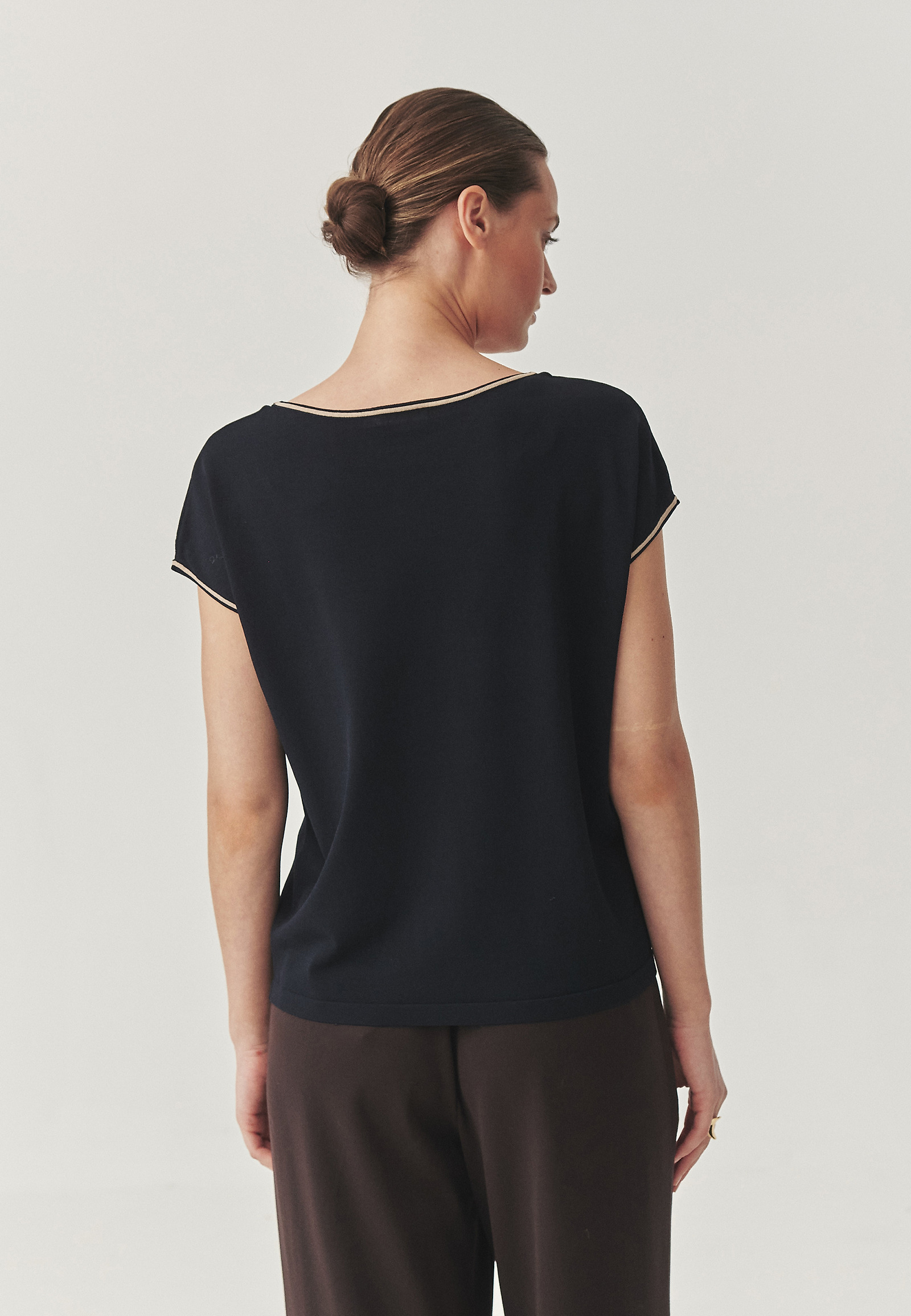 CLASSIC BLOUSE WITH VISCOSE - SORAL CLASSIC BLOUSE WITH VISCOSE - SORAL NAVY BLUE 114749