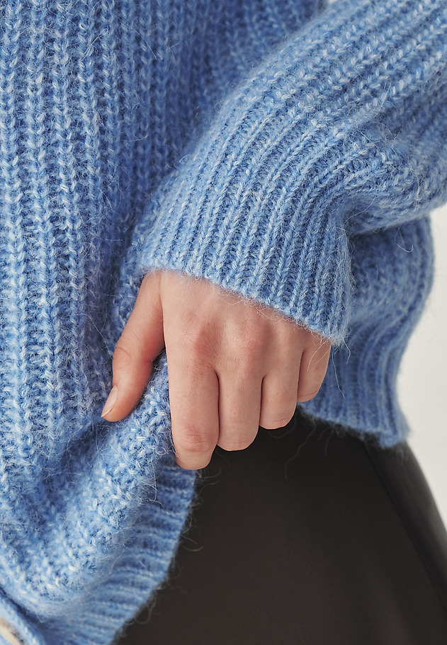 WOOL AND ALPACA CARDIGAN - ADISON WOOL AND ALPACA CARDIGAN - ADISON BLUE 5