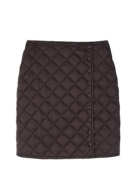 LADIES’ QUILTED MINI SKIRT PIKINI BROWN 2
