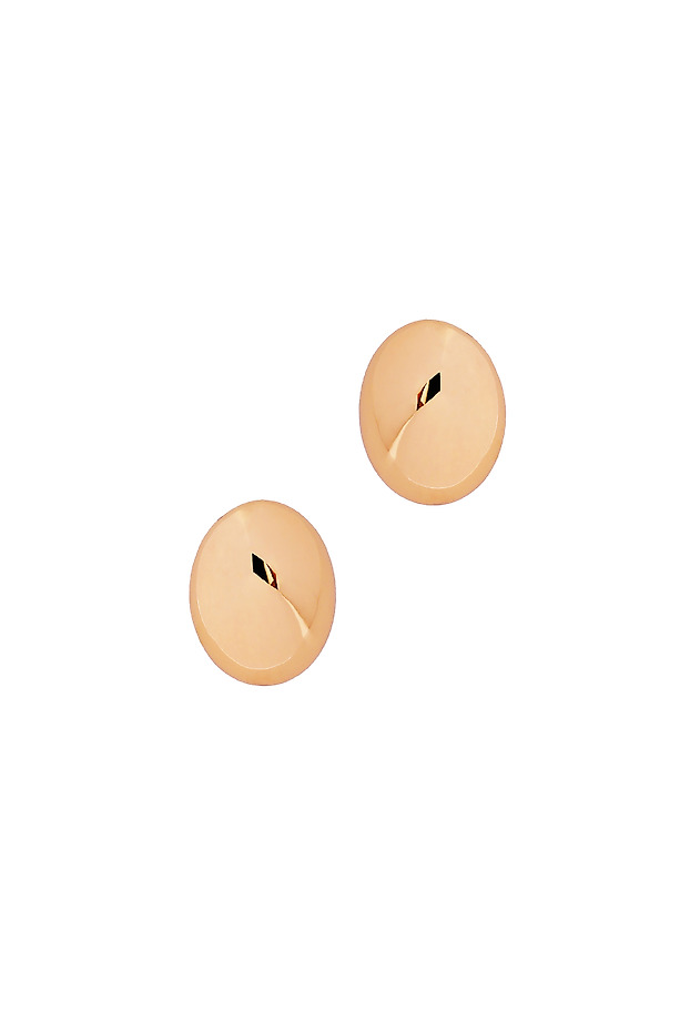 OVAL-SHAPED EARRINGS - NELLY OVAL-SHAPED EARRINGS - NELLY ZŁOTY 4