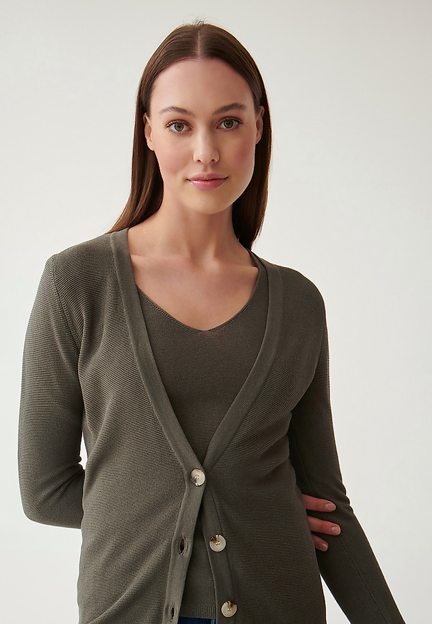 SWETER DAMSKI ZAPINANY NA GUZIKI PIMIKO SWETER DAMSKI ZAPINANY NA GUZIKI PIMIKO KHAKI 6