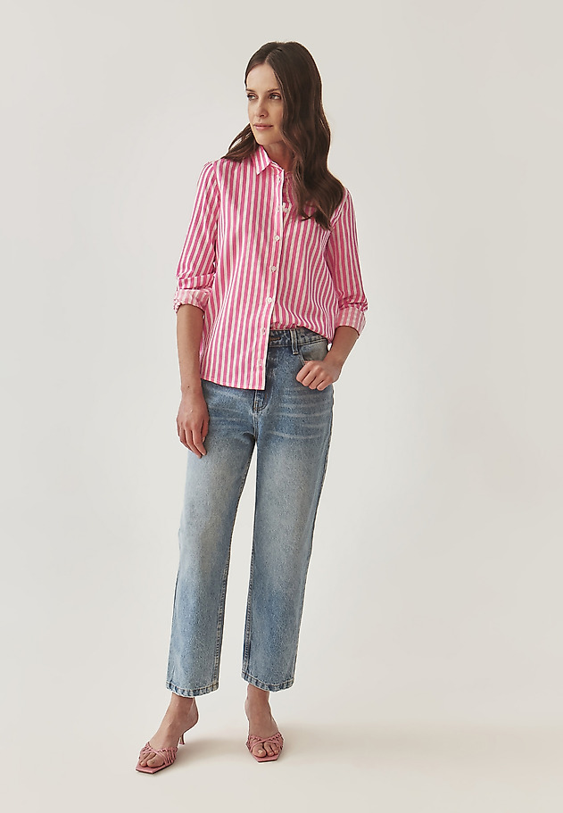 LADIES’ CLASSIC SHIRT IN VERTICAL STRIPES - EDNA LADIES’ CLASSIC SHIRT IN VERTICAL STRIPES - EDNA MULTIKOLOR 2