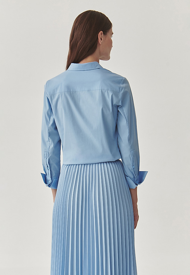CLASSIC LADIES’ SHIRT WITH LONG SLEEVES AND WIDE CUFFS - ELIKO CLASSIC LADIES’ SHIRT WITH LONG SLEEVES AND WIDE CUFFS - ELIKO NIEBIESKI 4