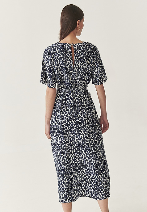 LADIES' DRESS IN LENZING™ ECOVERO™ VISCOSE - MATSE BLUE 2