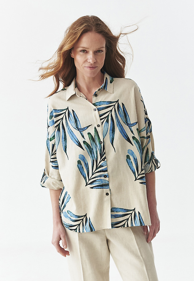 PATTERNED SHIRT WITH LINEN AND VISCOSE - SISI 1 PATTERNED SHIRT WITH LINEN AND VISCOSE - SISI 1 MULTIKOLOR 2