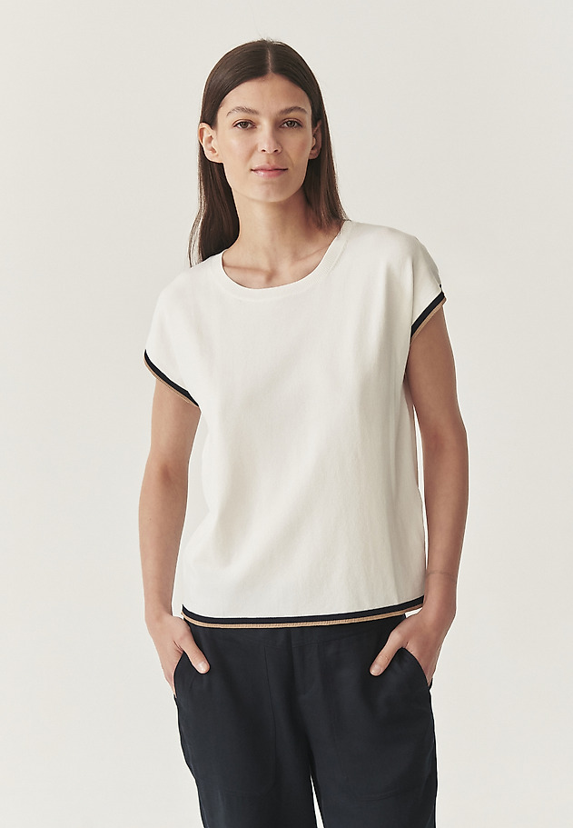 OHLAPNA BLUZA V UDOBNI PREJE - EZI OHLAPNA BLUZA V UDOBNI PREJE - EZI ECRU 1