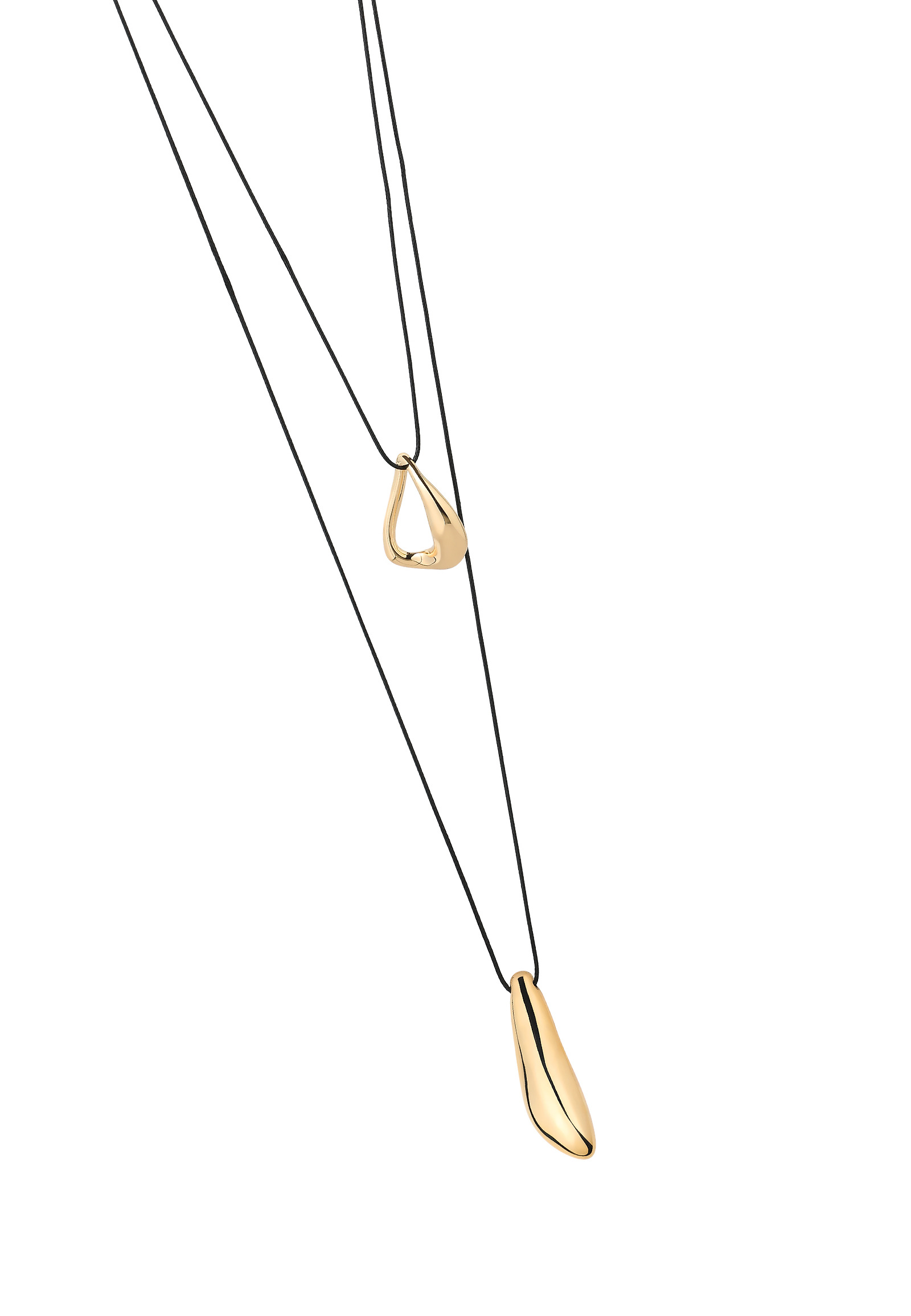 LONG NECKLACE WITH DOUBLE PENDANT - JONES LONG NECKLACE WITH DOUBLE PENDANT - JONES GOLD 114870