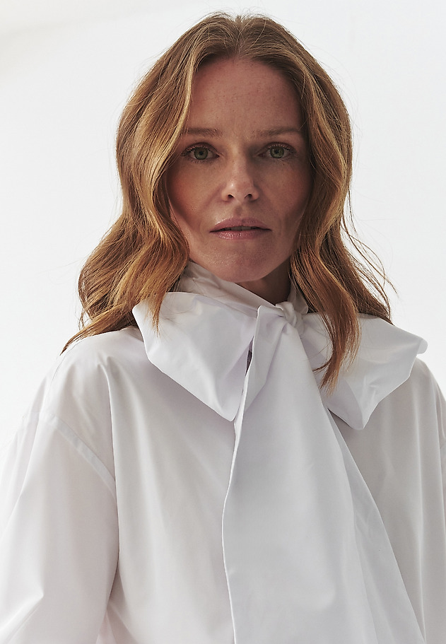 SHIRT WITH NECK TIE — KONKONA SHIRT WITH NECK TIE — KONKONA BIAŁY 3
