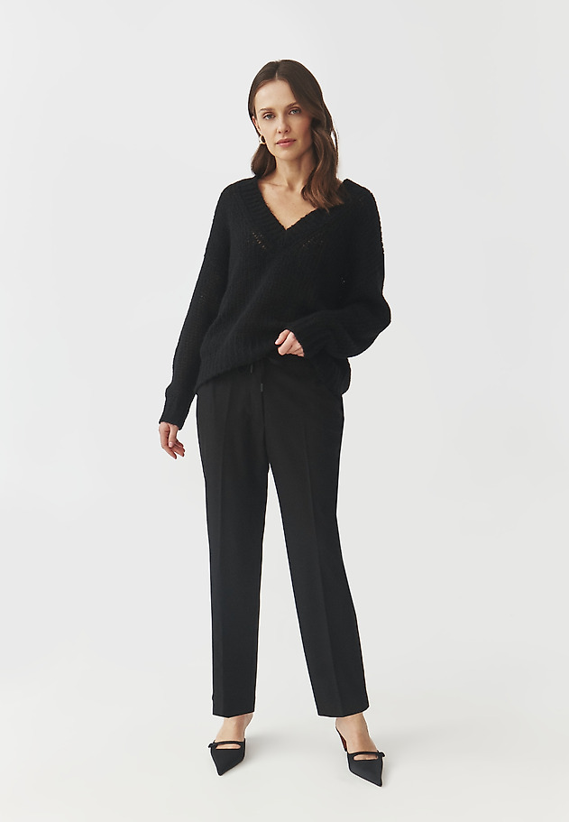 PANTALONII DIN VISCOZĂ, CU CRAC LARG — SIKO 1 PANTALONII DIN VISCOZĂ, CU CRAC LARG — SIKO 1 NEGRU 4