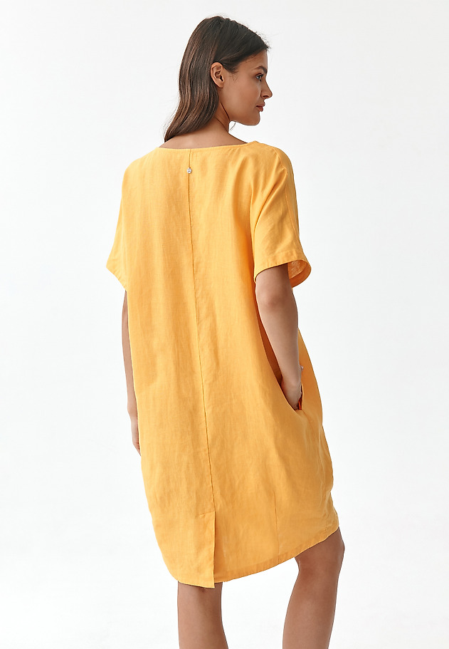 LADIES' LINEN DRESS OWERITA LADIES' LINEN DRESS OWERITA YELLOW 2