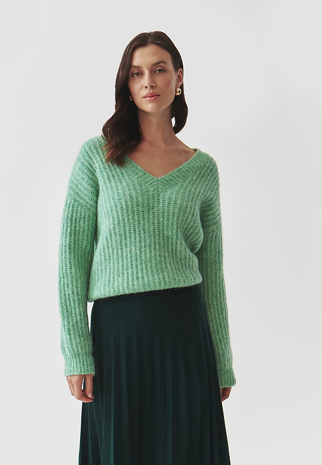 LADIES' JUMPER WITH A CREW NECKLINE — ASPEN LADIES' JUMPER WITH A CREW NECKLINE — ASPEN ZIELONY 4