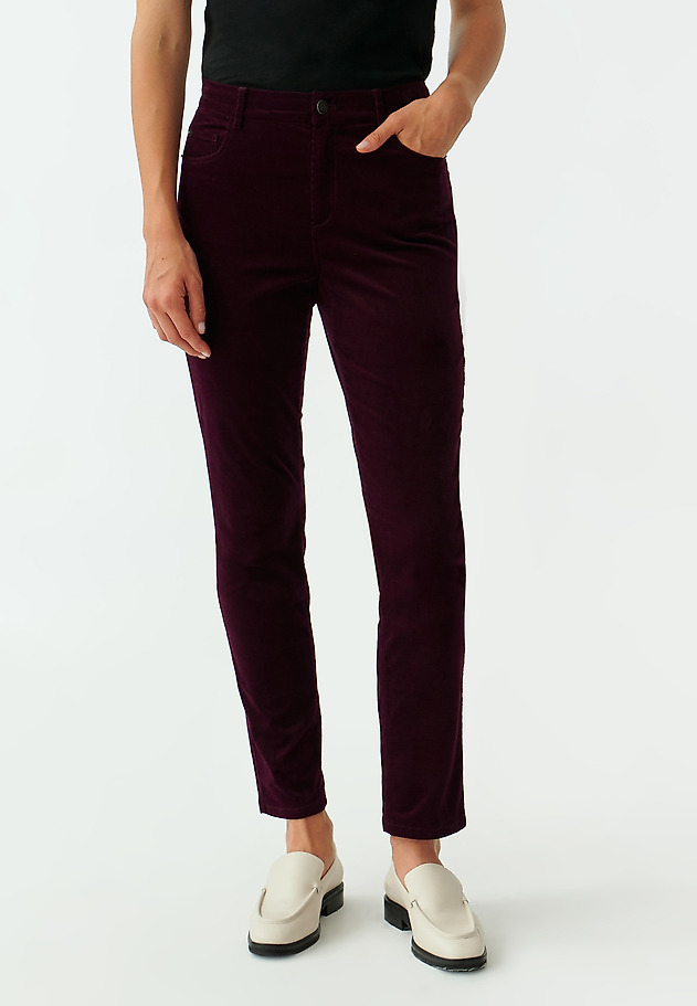 LADIES’ CORDUROY TROUSERS ZORIA LADIES’ CORDUROY TROUSERS ZORIA CZERWONY 2