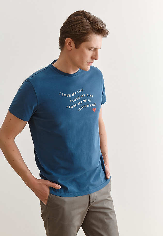 T-SHIRT MĘSKI Z BAWEŁNY MIKIN 6 T-SHIRT MĘSKI Z BAWEŁNY MIKIN 6 NIEBIESKI 3