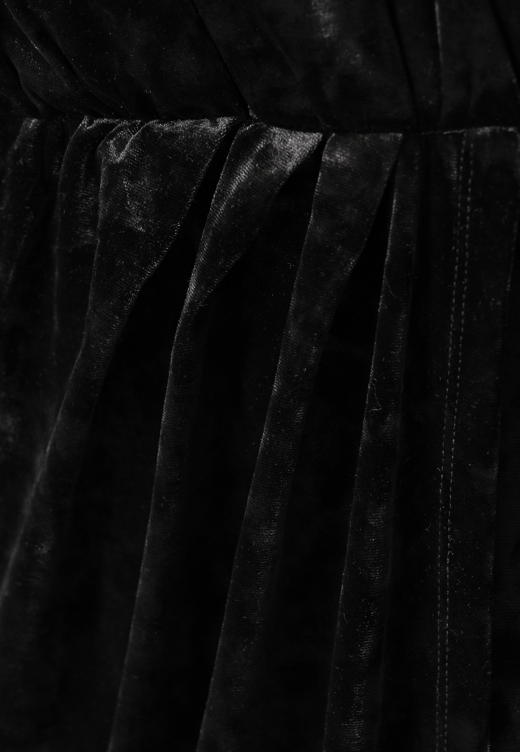 VELURO MAXI OBLEKA - VELUDO 1 ČRNA 2