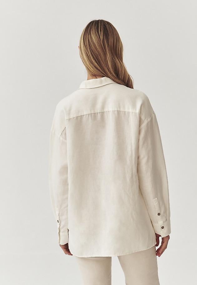 LADIES’ SHIRT WITH SIDE BUTTONS - SUZA LADIES’ SHIRT WITH SIDE BUTTONS - SUZA ECRU 4