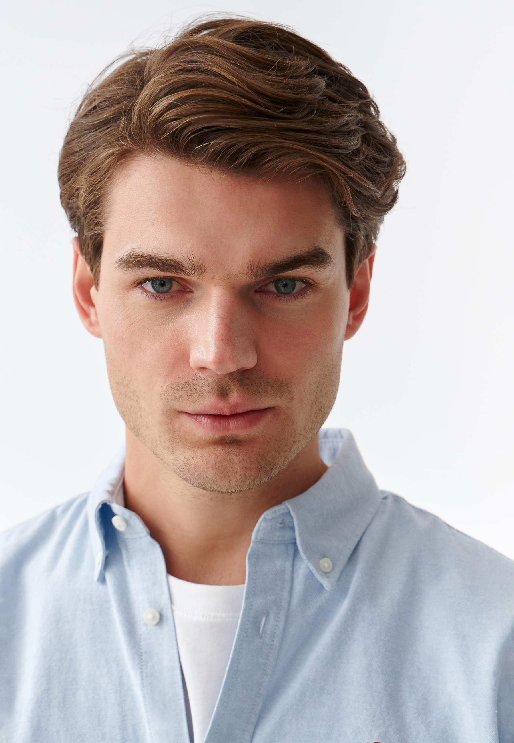 KLASYCZNA KOSZULA MĘSKA Z DŁUGIM RĘKAWEM FIRSTIE 3 MODERN NIEBIESKI 2