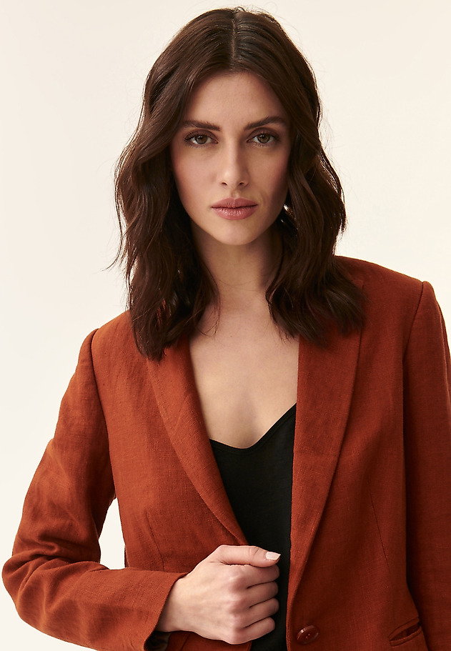 LADIES' LINEN BLAZER KAREMALIA LADIES' LINEN BLAZER KAREMALIA ORANGE 1