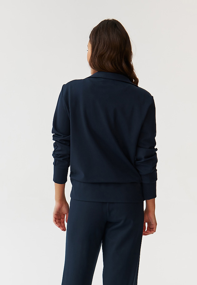 ROZPINANA BLUZA DAMSKA Z HAFTOWANYM SERCEM- MADISON ROZPINANA BLUZA DAMSKA Z HAFTOWANYM SERCEM- MADISON GRANATOWY 5